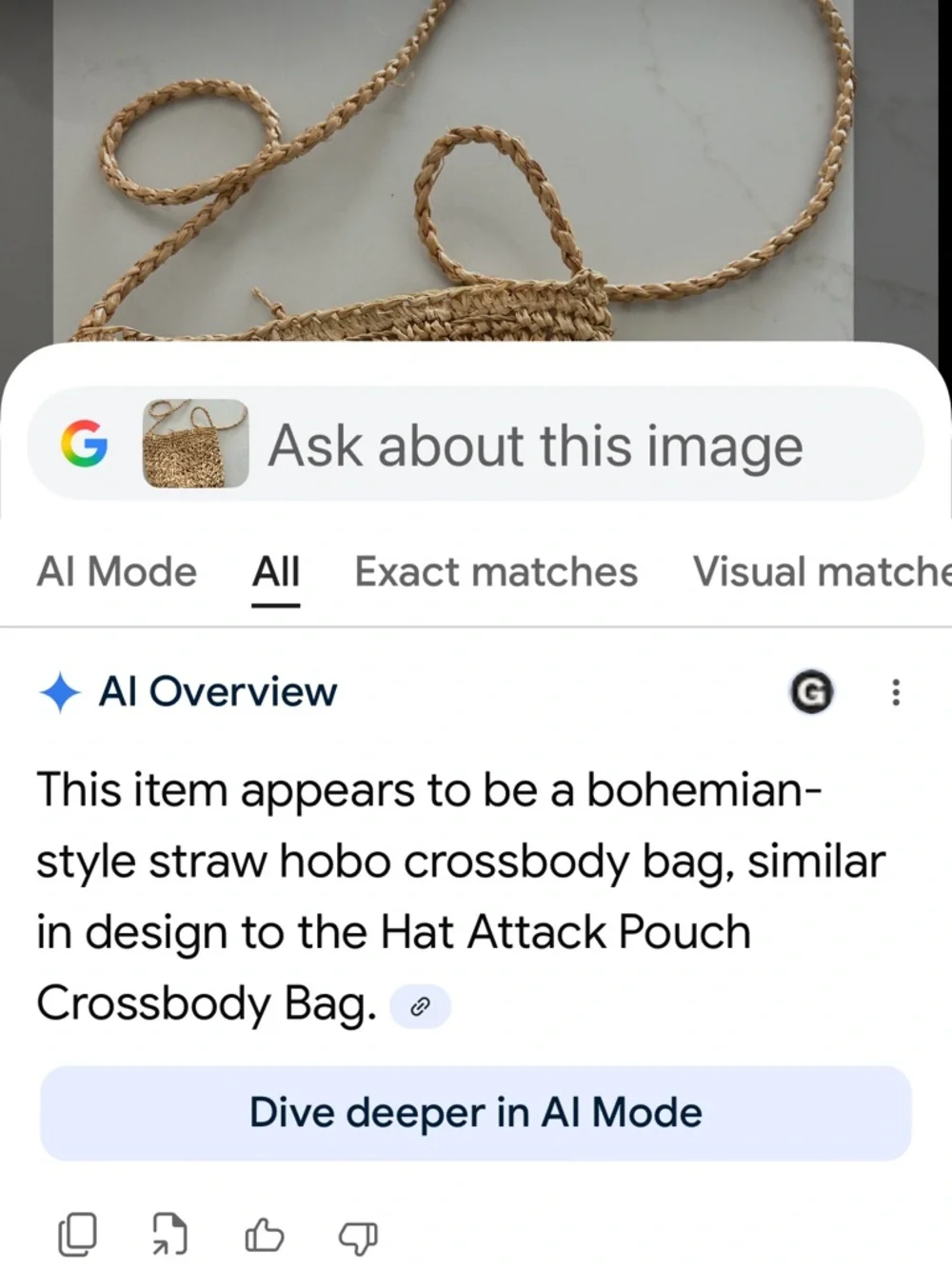 Hat Attack Woven Straw Crossbody Bag - Natural Beige - Picture 4 of 6